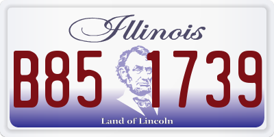 IL license plate B851739