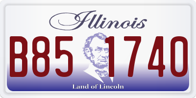 IL license plate B851740