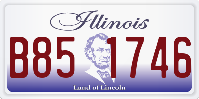 IL license plate B851746