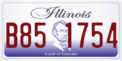 IL license plate B851754