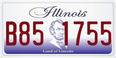IL license plate B851755