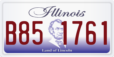 IL license plate B851761
