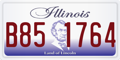 IL license plate B851764