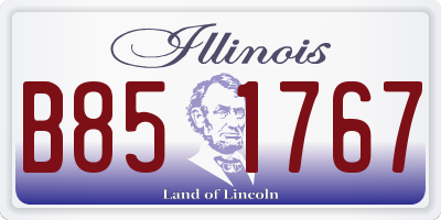 IL license plate B851767