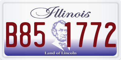 IL license plate B851772