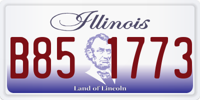 IL license plate B851773