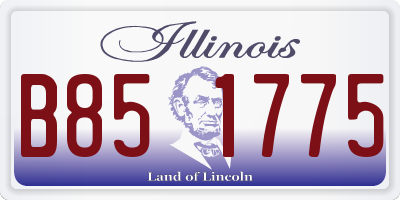 IL license plate B851775