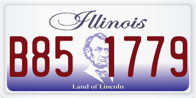 IL license plate B851779