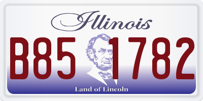 IL license plate B851782