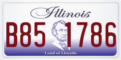 IL license plate B851786