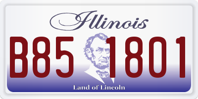 IL license plate B851801