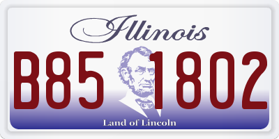 IL license plate B851802