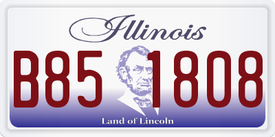 IL license plate B851808