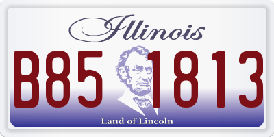 IL license plate B851813