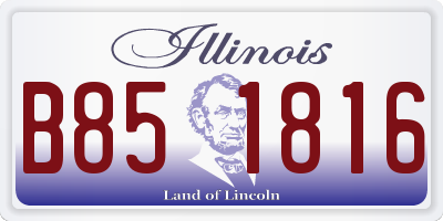 IL license plate B851816