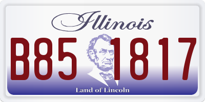 IL license plate B851817