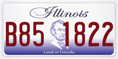 IL license plate B851822