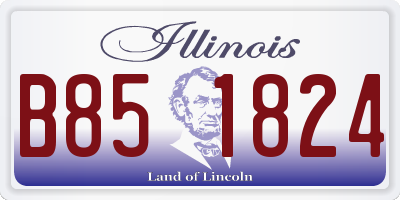IL license plate B851824