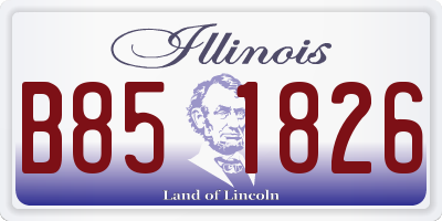 IL license plate B851826