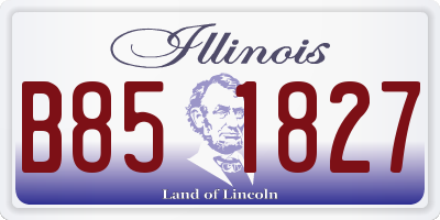IL license plate B851827