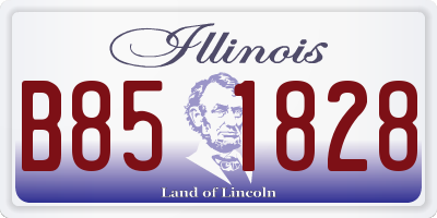 IL license plate B851828