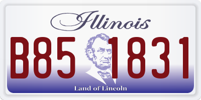 IL license plate B851831