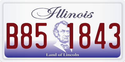 IL license plate B851843