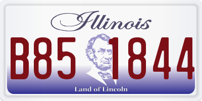 IL license plate B851844
