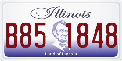 IL license plate B851848