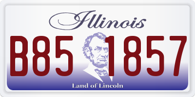 IL license plate B851857