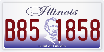 IL license plate B851858