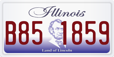 IL license plate B851859