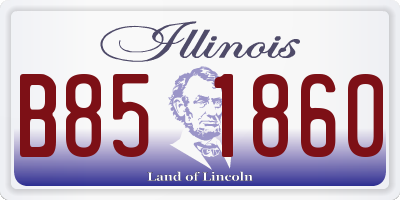 IL license plate B851860
