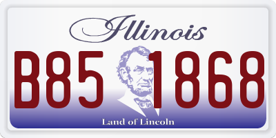IL license plate B851868