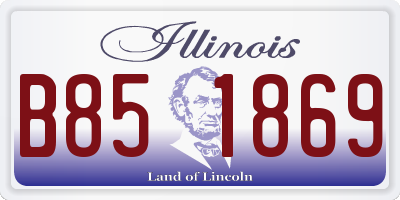 IL license plate B851869