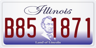 IL license plate B851871
