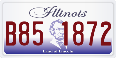 IL license plate B851872