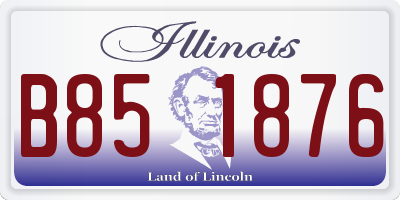IL license plate B851876