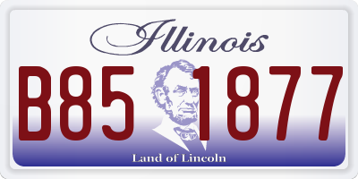 IL license plate B851877