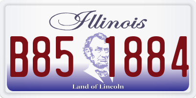 IL license plate B851884