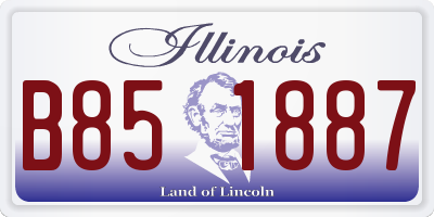 IL license plate B851887