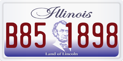 IL license plate B851898