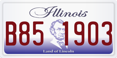 IL license plate B851903