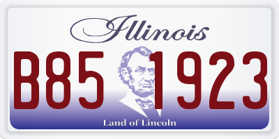 IL license plate B851923