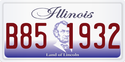 IL license plate B851932