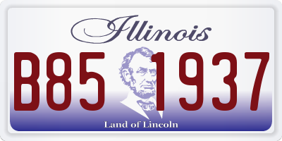 IL license plate B851937