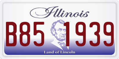 IL license plate B851939