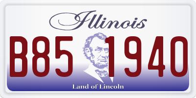 IL license plate B851940