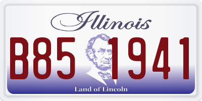 IL license plate B851941