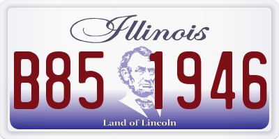 IL license plate B851946